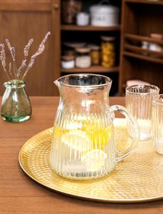 MAKING Design classique Pichet à eau en résine de polyester Texture en résine avec motif tourbillon Aqua Abricot pour la cuisine Cadeaux de Noël - Product Image 2