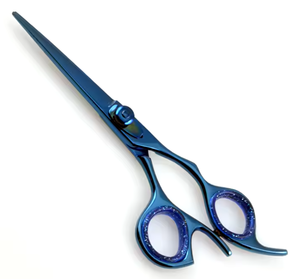 Rasoir professionnel ciseaux à cheveux tranchants ciseaux de Salon ciseaux de coiffure 5.5 "acier inoxydable bleu Plasma enduit - Product Image 5