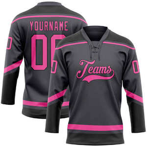 Vêtements de sport en polyester avec logo brodé, impression par sublimation, maillot de hockey sur glace, uniforme, séchage rapide - Product Image 1