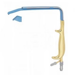Retractor de Fibra Óptica Tebbetts, Dientes de Acero Inoxidable, 18.5 cm, Aislado, Reutilizable, Herramienta Quirúrgica de Alta Calidad para una Precisión - Product Image 1