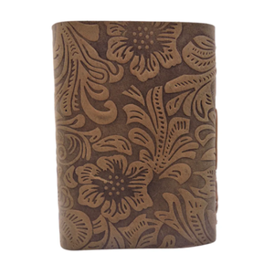 Antique C-Lock Sketchbook Journal Handmade <b>Floral</b> Embossed Brown Leather Travel Diary Promotional <b>Notebook</b> - Product Image 4