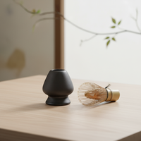 Support de fouet à matcha réutilisable en porcelaine durable de qualité supérieure, design japonais, avec glaçure réactive, référence 3461003