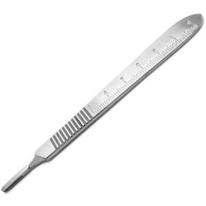 Poignée de scalpel 3 n ° 3 poignée de scalpel en acier inoxydable pour applications chirurgicales et de laboratoire manuel pour forceps et spéculum Instruments chirurgicaux - Product Image 5