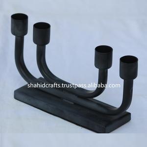 Portavelas de metal decorativo negro con el último diseño sin llama para decoración del hogar y decoración navideña - Product Image 2