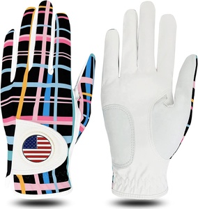 Gants de golf d'entraînement en cuir Cabretta souple de qualité supérieure pour hommes et femmes Particules antidérapantes Logo personnalisé respirant pour une utilisation manuelle - Product Image 1