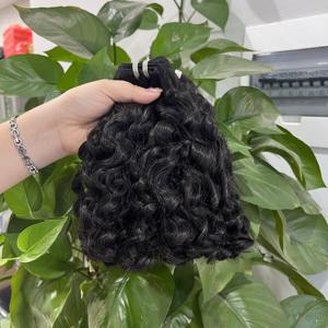 Vente en gros d'extensions de cheveux tissés bouclés noirs courts bruts toutes cuticules alignées machine de qualité vierge de cheveux humains vietnamiens double - Product Image 4