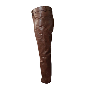 2024 Anti-wrinkle Trending Fashion Top Manufacturer New Stylish Wholesales Oversized Best Quality <b>Leather</b> Pants for Men - Product Image 3