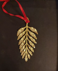 <b>Top</b> Sale Metal Gold Leaf Design Hanging Ornament with Customization For <b>Christmas</b> <b>Tree</b> Decoration - Product Image 3