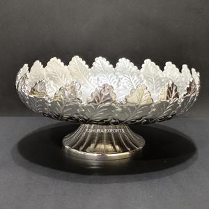 Bandeja de Servicio de Chocolate Brillante con Soporte Estilo Hoja Nueva 2026, Bandeja Plateada para Exhibición de Alimentos y Postres para Decoración de Mesa de Hotel - Product Image 5