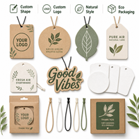 Diffuseur de parfum pour voiture en papier biodégradable, écologique, longue durée, avec logo personnalisé, parfum naturel et organique.