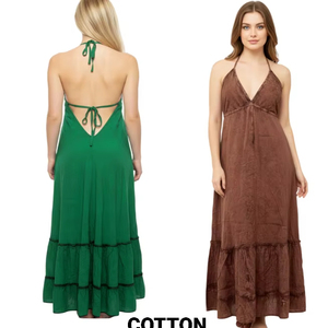 Nuevos diseños A-Line Natural Vintage algodón estampado Floral Casual vestido de verano cómodo sin mangas hasta la rodilla 2025 - Product Image 1