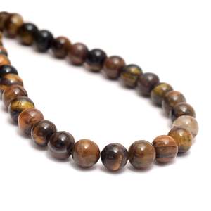 Cadena de Cuentas de Piedra Natural Ojo de Tigre, 15 Pulgadas, Multitamaño, 0.8mm, Perforadas, Color Marrón, Marca Chakralume, para Fabricación de Joyería, Venta al Por Mayor - Product Image 6