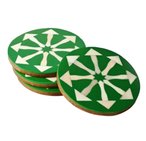 Unfinished Natural Wood Pieces Small Wood Slices Bulk Custom Classic Eco-Friendly Marble Wood <b>Coaster</b> <b>Set</b> Handmade - Product Image 6