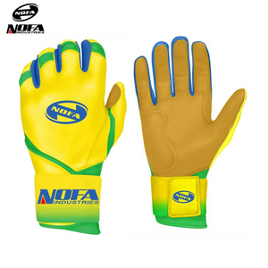 Gants de frappe de baseball et de softball en cuir véritable personnalisables Nouveau design Équipement d'entraînement à manchette courte pour enfants, jeunes et adultes - Product Image 1