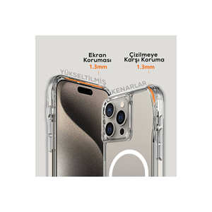 Coque en silicone transparente compatible MagSafe pour iPhone 15 Pro Max, ultra-fine, protection magnétique, transparente, Ins 8 - Product Image 6