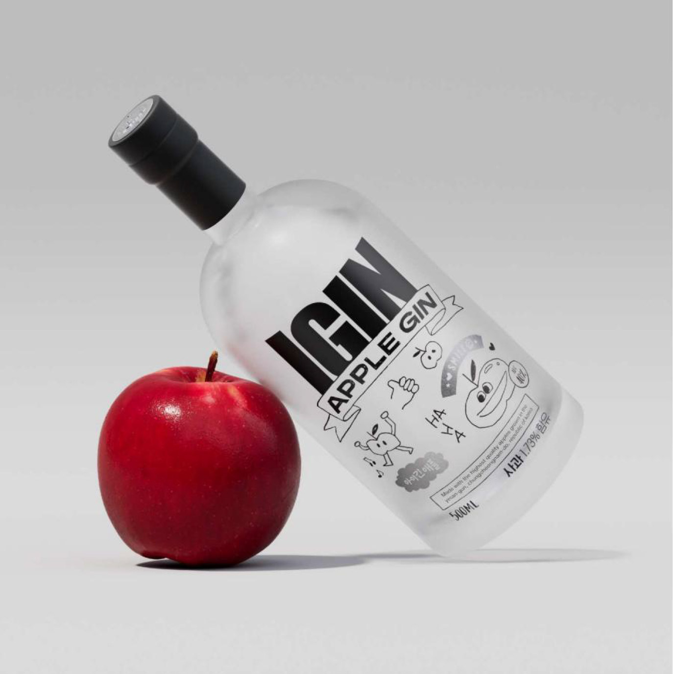 IGH Made in Korea Apple Gin 500ml - 40% Alcoholic Beverage with
