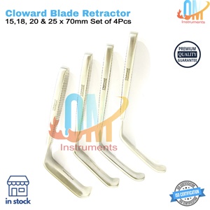 ชุดเครื่องมือผ่าตัดกระดูกและข้อ OldMed Cloward Blade Retractor 4 ชิ้น ผลิตจากเหล็กกล้าไร้สนิมเยอรมัน แข็งแรง ทนทาน ได้รับการรับรองมาตรฐาน ISO ใช้ซ้ำได้ - Product Image 6