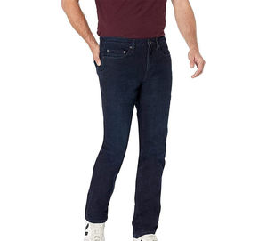 Jeans en denim pour homme, coupe droite décontractée, écologiques, fabriqués à partir de tissus durables et de coton 100% respirant à faible impact - Product Image 1