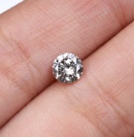 Sparkling Splendor Indian Lab Grown HPHT Salt Pepper Round Brilliant Cut Diamond 0.52 CT 5.1 MM F/VVS Clarity IGI Certificate