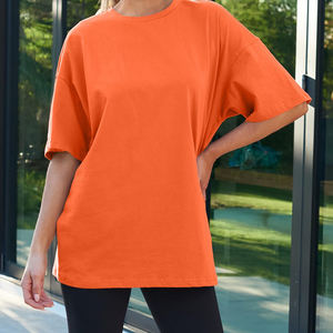 Fitted 100% Cotton Comfortable Oversized High Quality Heavyweight Multicolor <b>T</b>-<b>shirt</b> Custom logo Blank Plain <b>t</b> <b>Shirt</b> for <b>Women</b> - Product Image 3