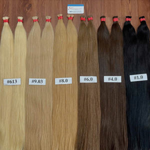 100% Virgin Colored Human Hair <b>Extensions</b> Natural Shine, Multiple Colors Available Vietnamese Bulk Hair <b>For</b> <b>Braiding</b> - Product Image 5
