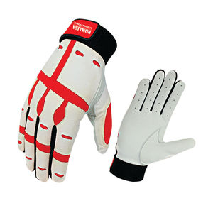 ถุงมือเบสบอลหนังแท้ถุงมือตีเบสบอลปรับแต่งได้ป้องกันมือคุณภาพสูง - Product Image 1