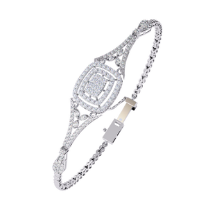 Bracelet en or 18 carats orné de diamants de laboratoire fabuleux - Product Image 3