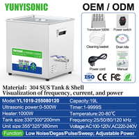 Nettoyeur ultrasonique de laboratoire Yunyisonic à quatre fréquences 25/50/80/120 kHz à faible bruit avec chauffage pour circuits imprimés et verrerie scientifique
