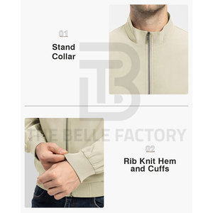 Chaqueta de oficina informal para hombre con cuello levantado, nueva colección, traje de vuelo de béisbol suelto sencillo, lona para primavera y otoño - Product Image 6