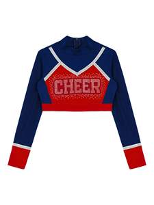 Costume Uniforme Femmes Plus Taille Cheer Uniformes Personnalisé Lycée Jeunesse À Manches Longues Cheerleading Uniformes - Product Image 5