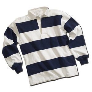 Chemise de rugby vintage personnalisée pour hommes Chemise de rugby à manches longues à rayures cousues Chemise de rugby de style polo de rugby pour hommes Maillot d'école - Product Image 4