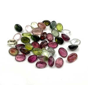 Lote de Piedras Preciosas Sueltas de Turmalina Multicolor Natural, Corte Ovalado de 7*9 mm, 10 Quilates, Certificado GTC para la Fabricación de Joyas - Product Image 3