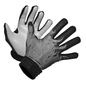 Gants de gardien de but de football |   Gants de gardien de but de football professionnels personnalisés en latex rose avec motif antidérapant négatif en forme de flamme/vent enroulé - Product Image 4