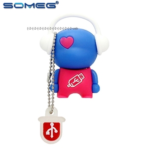 Bambola divertente cartone animato musicista <span class=keywords><strong>USB</strong></span> Flash 64GB musica carina uomo Memory Stick Pen Drive 4GB 8GB 16GB 32GB Pendrive U Disk - Product Image 2