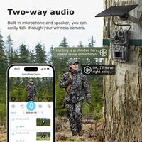 Caméra de chasse solaire 4G GPS 12MP avec capteur CMOS, étanche IP66, audio bidirectionnel, reconnaissance IA, déclenchement rapide 0,1s, détection PIR triple