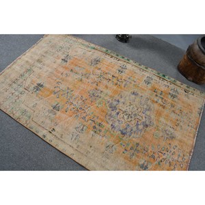 พรมปูพื้น6.2ft ขนสัตว์สีเบจสีส้ม3.9ชิ้นแบบคลาสสิกพรมปูพื้นห้องโถงทำจากยางแนววินเทจสไตล์ตุรกี - Product Image 4