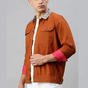 Nuevo diseño de chaqueta de mezclilla de color personalizado para hombre, cierre de cremallera, impermeable, transpirable, Otoño Invierno, ajuste Regular de marca - Product Image 2