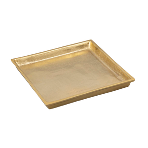 Bandeja de Servicio de Aluminio para Hogar y Hotel, Diseño Moderno Cuadrado, Bandeja para Servir Alimentos con Recubrimiento de Níquel para Hogar y Restaurante - Product Image 1