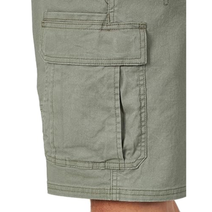 Pantalones cortos cargo grises ligeros para hombre, tela de algodón, ajuste informal, bolsillo lateral, pantalones cortos de verano para hombre - Product Image 4