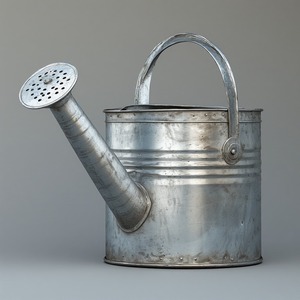 Arrosoir traditionnel en métal galvanisé écologique avec capacité personnalisable pour le jardinage utilitaire et la gestion de l'eau rurale - Product Image 1