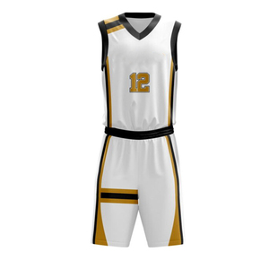 Maillots de basket en gros respirants, imprimés par sublimation, vêtements de sport personnalisés pour équipes, tissu polyester, service OEM - Product Image 3