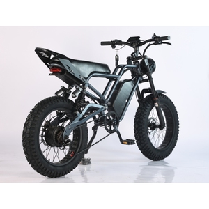Meilleure offre pour vélo électrique tout-terrain Black Warrior à pneus larges 20 pouces * 4,5, moteur brushless haute vitesse 48V 500W, 7 vitesses, batterie 18Ah - Product Image 2