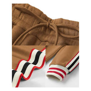 Ensemble de survêtement en molleton pour homme, deux pièces, tenue de sport décontractée pour le jogging, la marche, la salle de sport et le quotidien, couleur café - Product Image 3