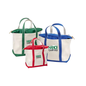 Sac fourre-tout en toile de coton tendance personnalisé fermeture à glissière bandoulière taille personnalisable logo réutilisable imprimé pour faire du shopping - Product Image 3