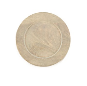 Assiettes de charge en bois naturel de qualité standard dernière conception forme ronde décor de table vaisselle assiettes - Product Image 3
