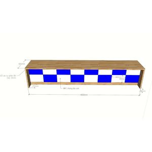Durable 400x80x75cm <b>Reception</b> <b>Counter</b> for English Language Center BLT68003 Rubber Wood for Hotel and Beauty Salon Made of MDF - Product Image 4