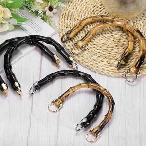 Factory High Quality Bamboo Bag <b>Handles</b> Semicircle Wooden <b>Handle</b> for <b>Handbags</b> Accessories - Product Image 1