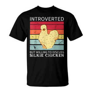 T-shirt vintage « Introverti mais prêt à discuter » avec motif poulet Silkie - Product Image 2