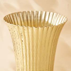Centro de mesa Florero dorado Alta calidad Hecho a mano Nuevo diseño Florero Metal en maceta de aluminio - Product Image 3