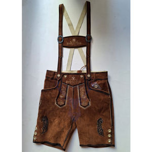 กางเกงเลเดอร์โฮเซินสำหรับผู้ชายสำหรับงานเทศกาลอ็อกโทเบอร์เฟสต์ แห้งเร็ว ระบายอากาศได้ดี ป้องกันรอยยับ ยั่งยืน ความยาวระดับเข่า สไตล์ไฮสตรีท ไซส์ 6XL สีพื้น บริการ OEM - Product Image 5